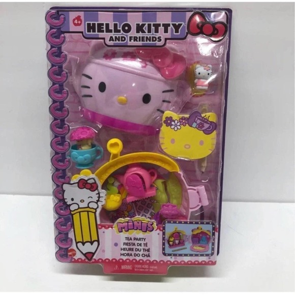 Hello Kitty Minis Tea Party Play Set NEW - Picture 9 of 9